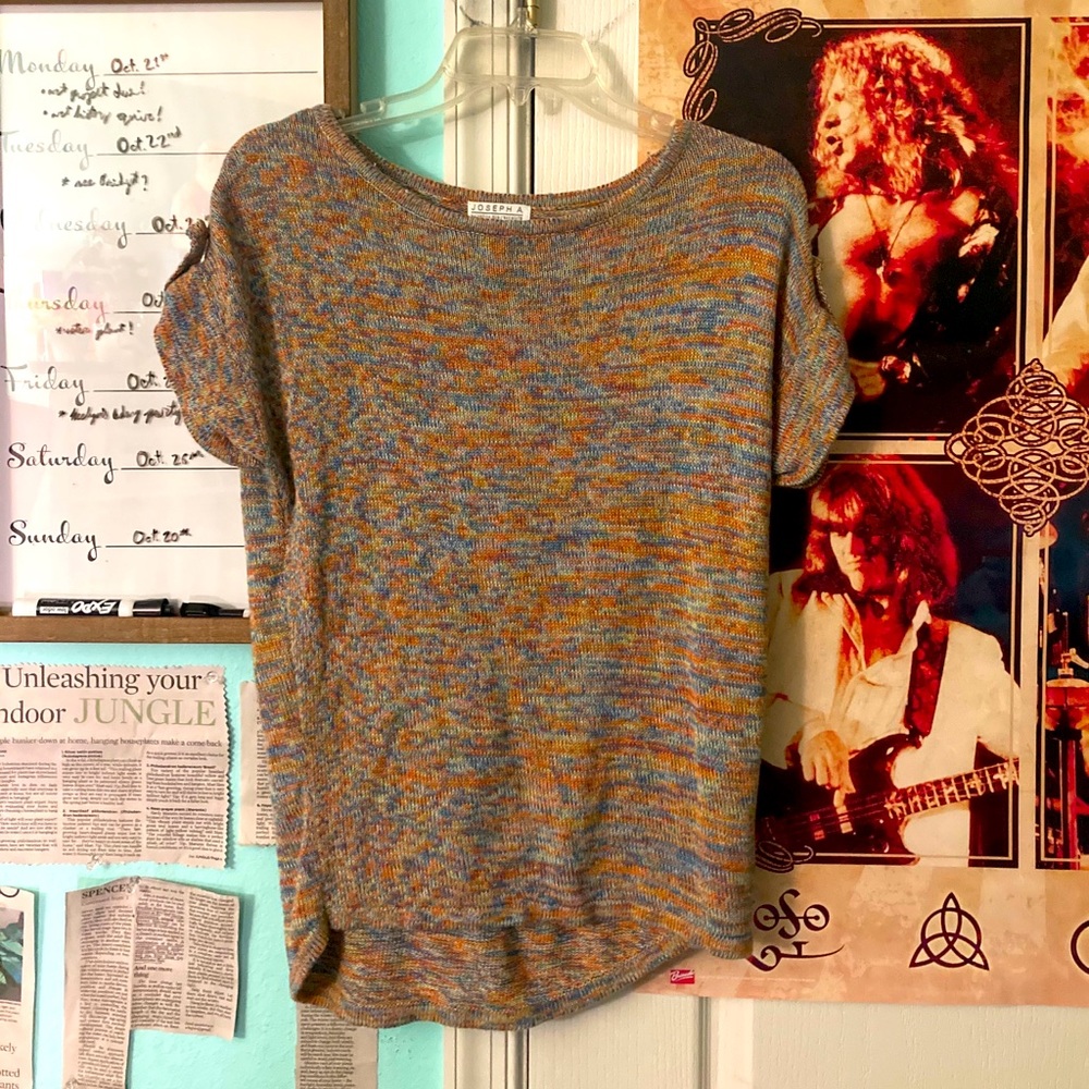 Short Sleeve Multicolor Top